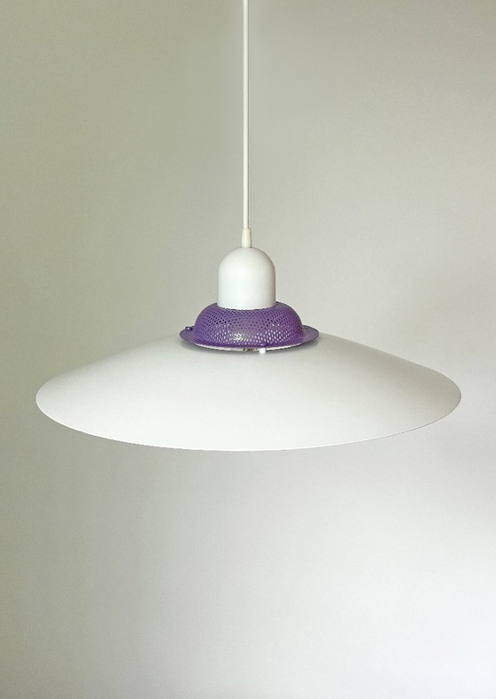 Image 1 of Jeka vintage Deens design LAMP Mid Century wit paars