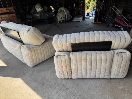 Raro set da soggiorno vintage Ligne Roset – Prodotto in Francia – Divano e 2 poltrone – Anni '70/'80 (photo 10 of 15)