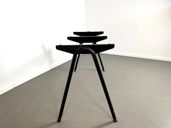 Image 1 of Industrial desk with glass top from France, 1960s