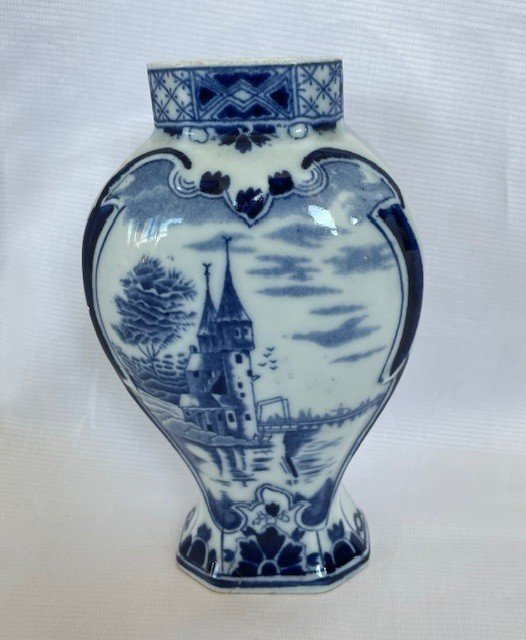 Image 1 of Mooie Porseleinen Vaas En Wandbord Met Landschap Decor