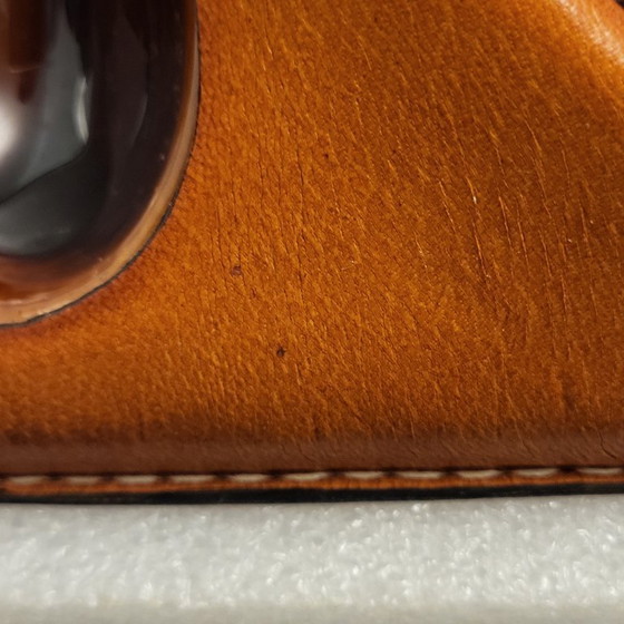 Image 1 of Longchamp leather pipe holder, 1950s-60s, Made in France