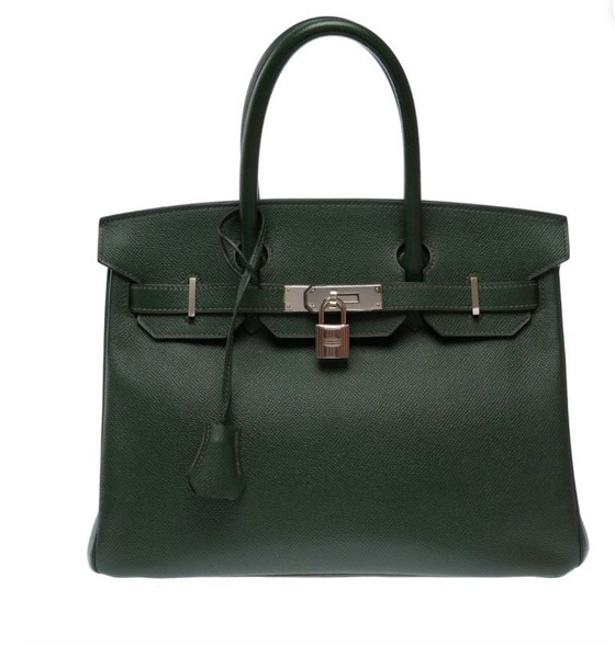 Image 1 of Sac HERMES Birkin 30 en Cuir Vert - 103577