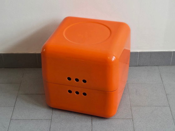 Image 1 of Cubo portadocumenti Jean Garçon vintage degli anni '70 per formato anni '70 Space Age Orange