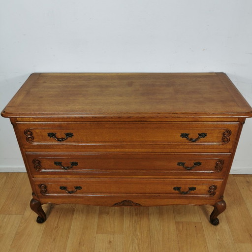 Vintage Queen Ann Ladekastje, Commode Dressoir Ladekast, Badkamermeubel