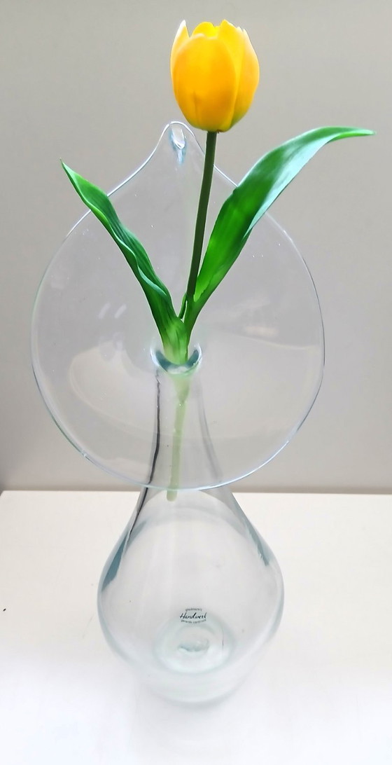 Beautiful hand-blown glass design vase by Gerardo Cardinale, Transparent (photo 8 of 8)