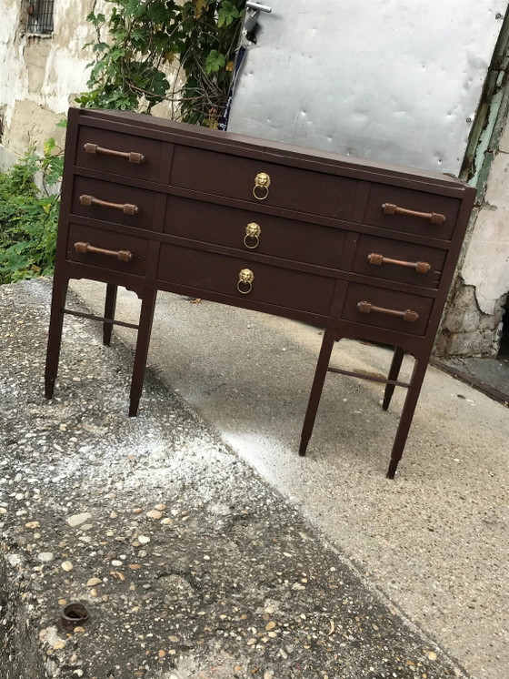 Vintage Brown Chest of Drawers, 1950s – Mid Century Modern (photo 4 of 6)