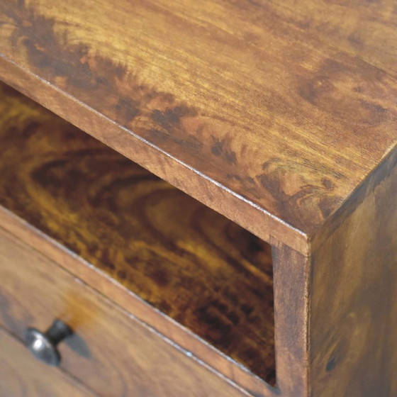 Mini Classic Chestnut Nachtkastje van Massief Mangohout – Mid-Century & Art Deco – Artisan, Wood (photo 6 of 10)