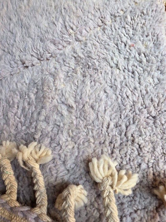 Image 1 of Moroccan Lilac Beni Ourain plush rug 247 x 167 cm 