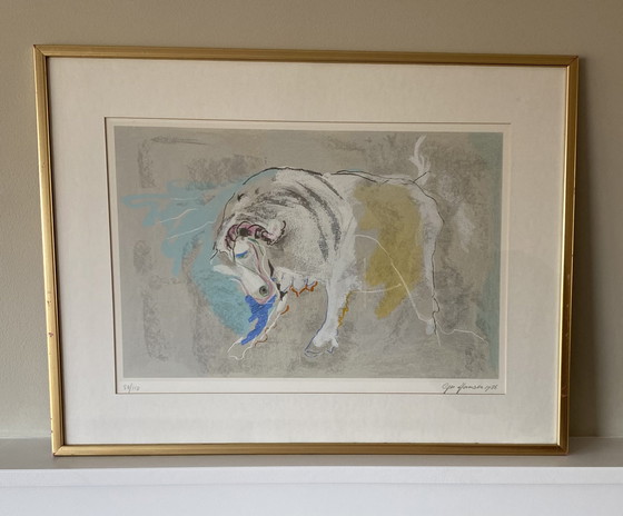 Image 1 of Ger Jansen (1936) Serigrafía Criatura fabulosa 2 1986