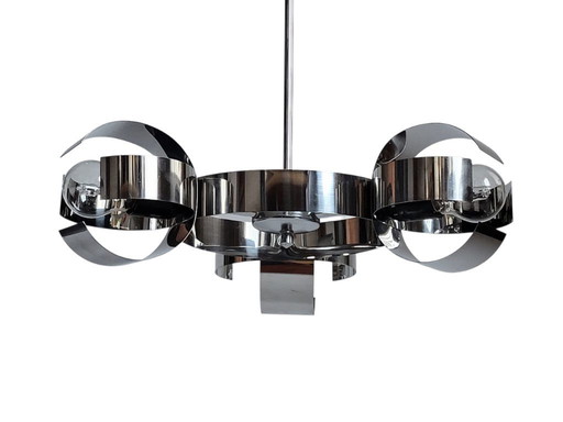 Suspensión cromada de la era espacial de los 70