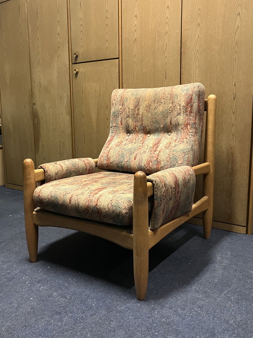 Fauteuil eikenhout vintage - clubzetel - poltrona