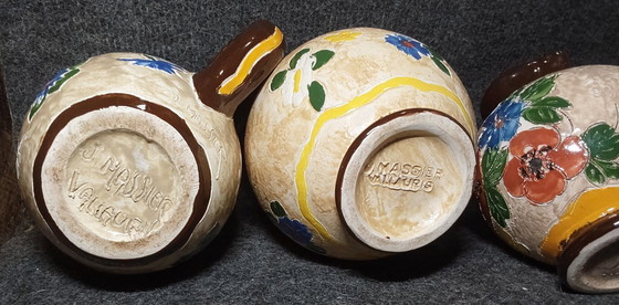 Image 1 of 4 piezas de cerámica de Jérôme Massier, circa 1900