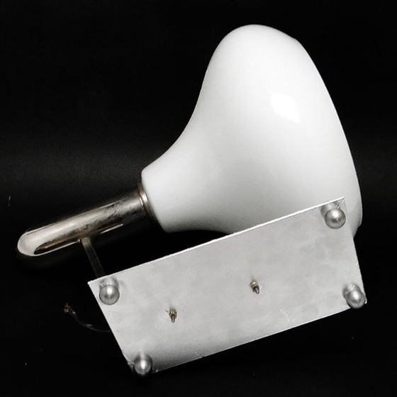 Art Deco Wall Lamp, Poland, 1970s – Wall lights, Glass, Metal (photo 3 of 8)