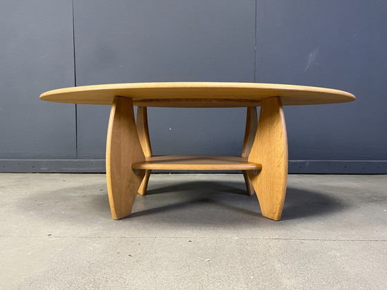 Image 1 of Beech wood coffee table, oval, 1980s