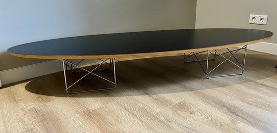 Preciosa mesa de centro ovalada con forma de tabla de surf - 180 cm – Mesas de centro, Wood, Metal (photo 3 of 6)