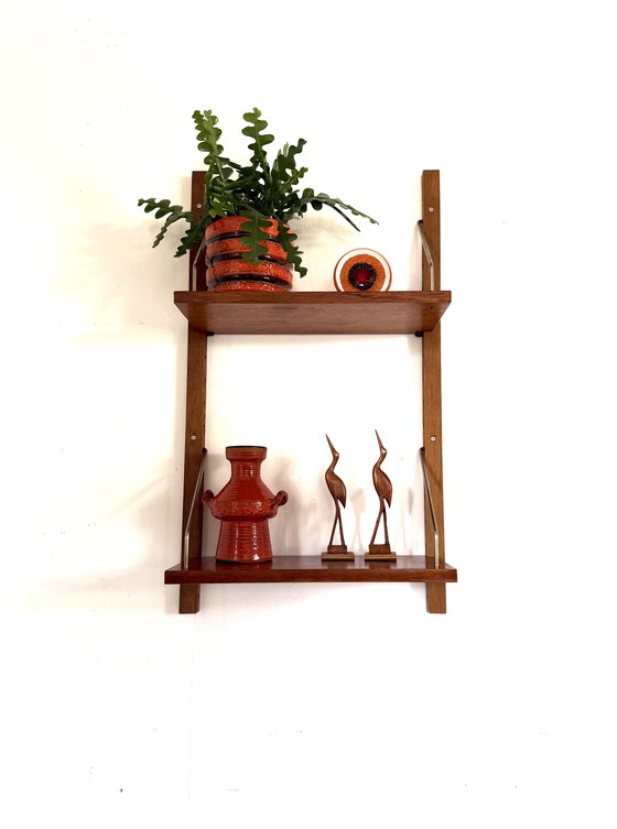 Image 1 of Vintage Danish teak wall rack '60