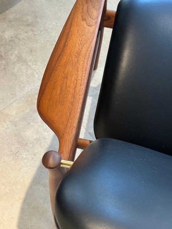 Image 1 of Sedia House of Finn Juhl France in pelle nera