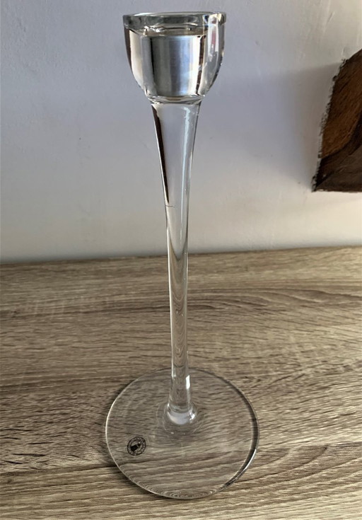 Designer glazen kandelaar 29 cm handgemaakt