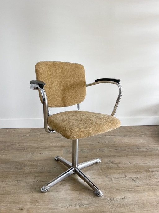 Vintage Bureaustoel Jaren 60 | Herstoffeerd | Verstelbaar