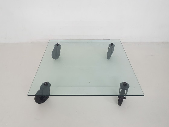 Image 1 of Gae Aulenti for Fontana Arte "Tavolo con Ruote" Italy 1980