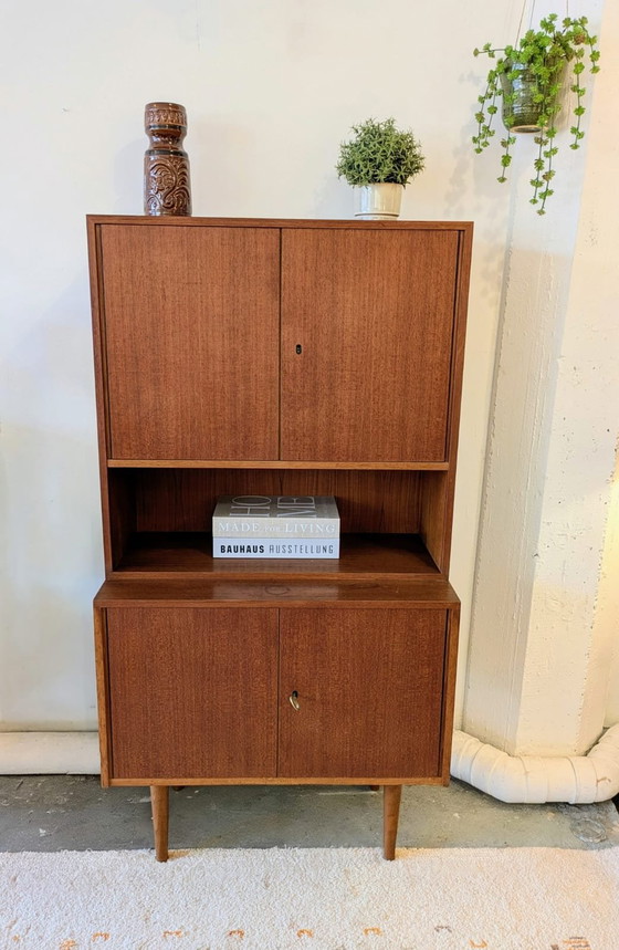 Image 1 of Vintage midcentury teakhouten highboard 