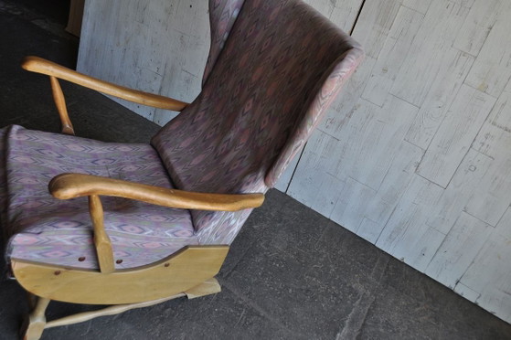 Sedia a Dondolo in Legno Mid-Century, Anni '50 – Sedie a dondolo, Mid Century Modern (photo 6 of 8)