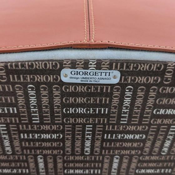 Giorgetti Progetti Chair Umberto Asnago Cognac Brown Leather, Armchairs, Wood, Red (photo 9 of 9)