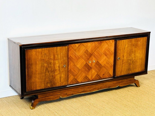 Art Deco Walnut Buffet, France, 1950