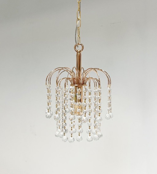 Lámpara de araña italiana de cristal de Swarovski, posterior al año 2000.