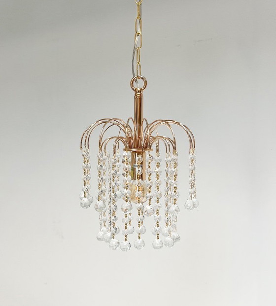Image 1 of Lámpara de araña italiana de cristal de Swarovski, posterior al año 2000.
