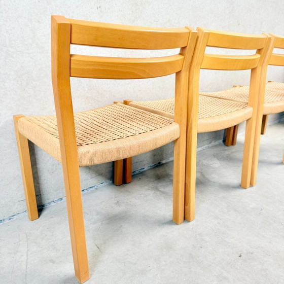 Image 1 of 4 sedie da pranzo Jl Moller Papercord