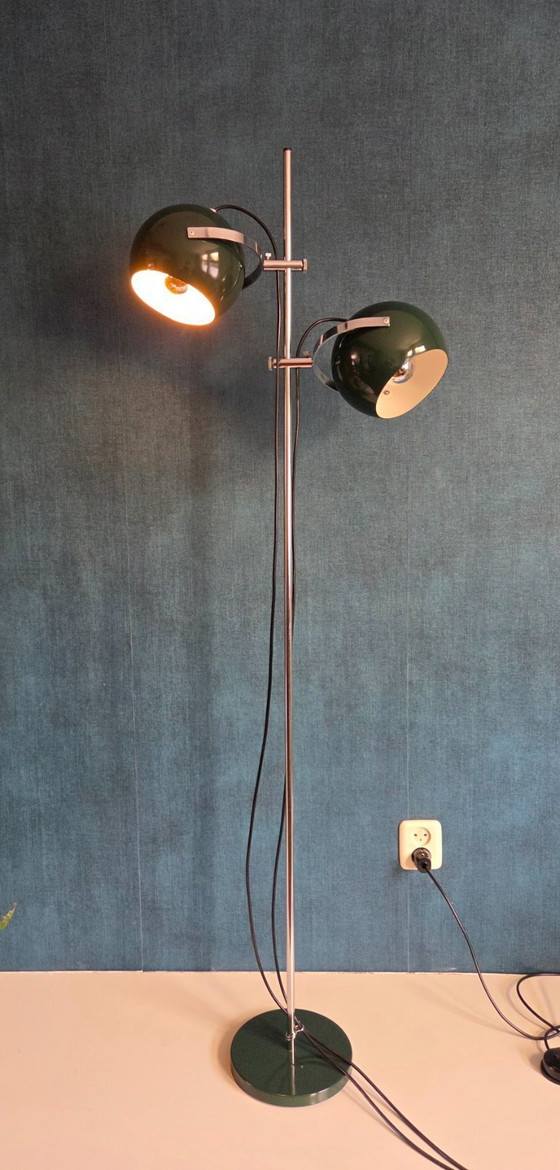Image 1 of Vintage floor lamp - Gepo - 1970s - Green