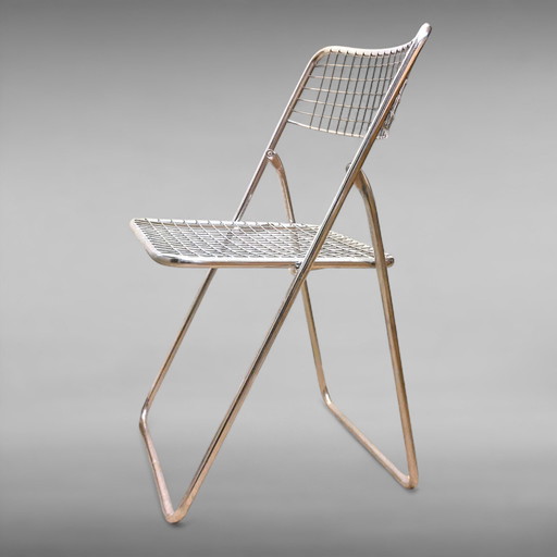Ted Net Chrome Folding Chair Design Niels Gammelgaard For IKEA