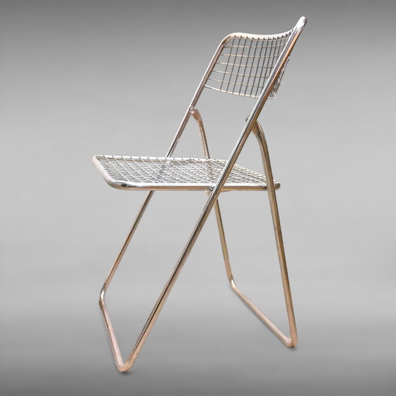 Image 1 of Ted Net Chrome Folding Chair Design Niels Gammelgaard For IKEA
