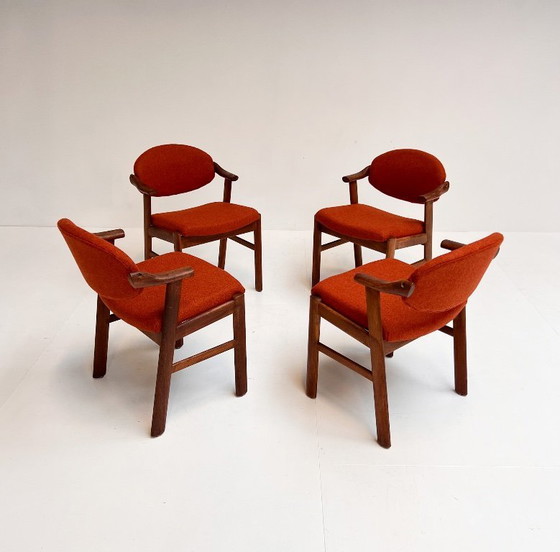 Image 1 of Satz neu bezogener dänischer Designstühle von Schou Anderson, 1960er Jahre