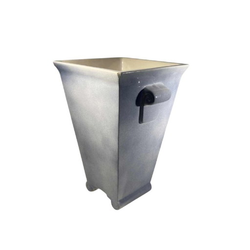 Art Deco Ceramic Vase with Handles by Jean Luce for Villeroy & Boch, Luxembourg, 1930s