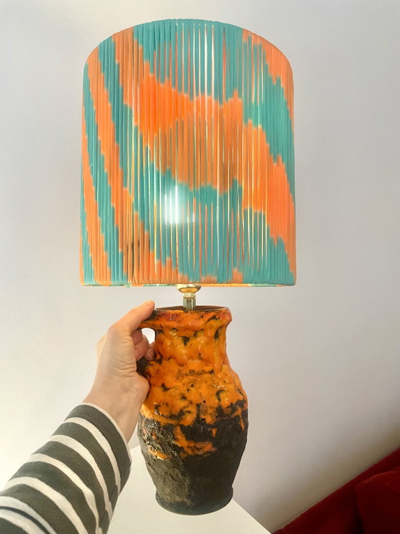Image 1 of Wireless vase lamp from West German Pottery – Fat Lava Jug | Pop Weave Collection
