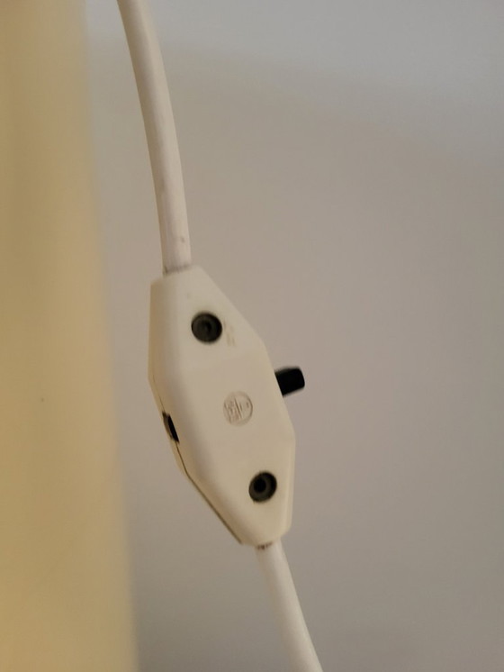 Image 1 of Space age eyeball tafellamp, Anvia, wit metaal, jaren 1960