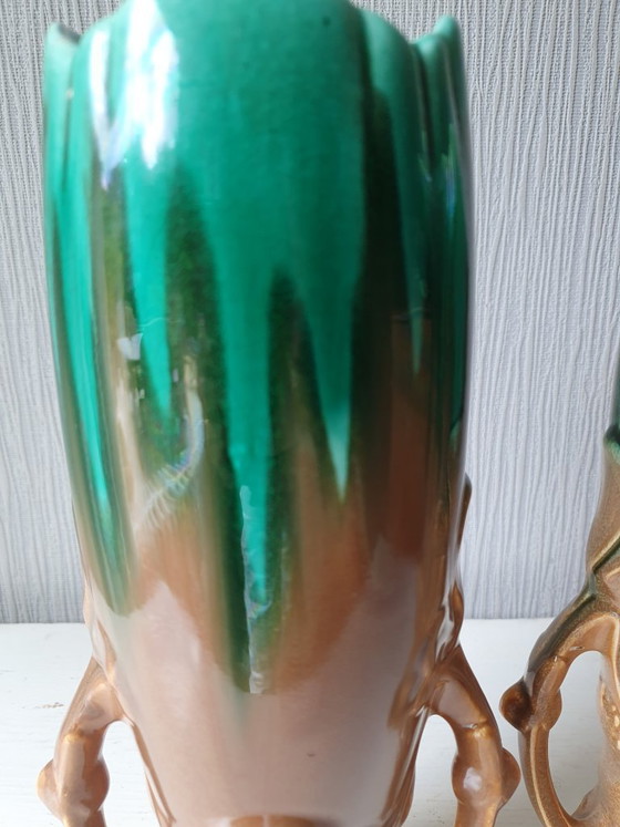 Image 1 of Moulin des Loups Orchies vases model 501-1 ca. 1925 – 30 cm"