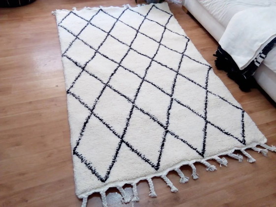 Tappeto tribale marocchino Beni Ourain - Pelo lungo - Lana naturale - 180 x 120 cm – Tappeti, Wool, Cotton (photo 3 of 8)