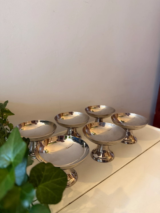 Set di 6 coppe cromate – Bicchieri e caraffe, Mid Century Modern (photo 6 of 7)