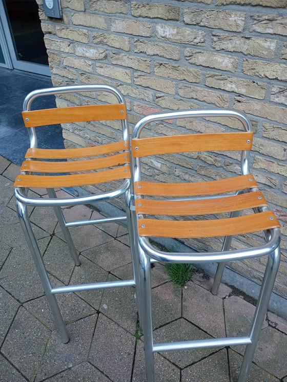 Image 1 of Indecasa outdoor chairs stool aluminium frame wood