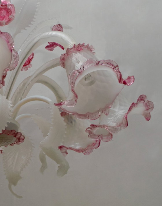 Image 1 of Lámpara veneciana moderna del siglo XX de cristal de Murano estilo "Ca'rezzonico", años 60