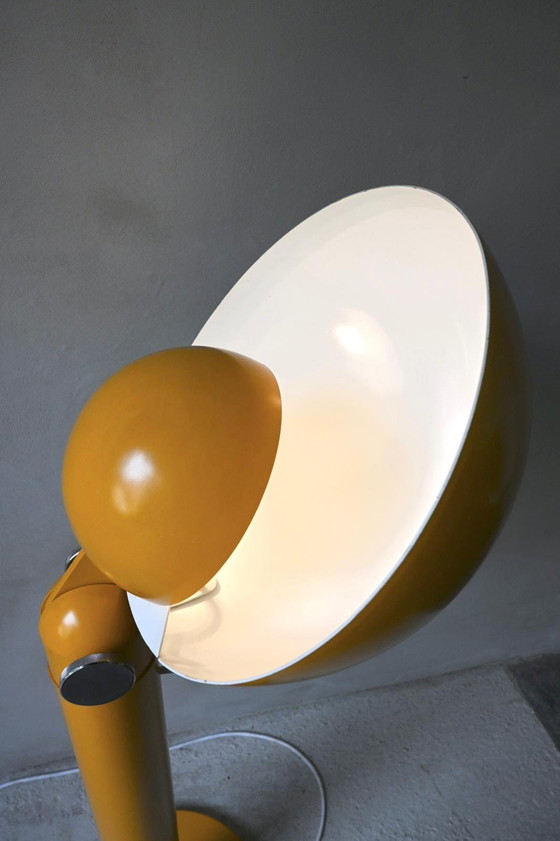 Image 1 of Vloerlamp Cuffia Design Francesco Buzzi voor Bieffeplast in geel