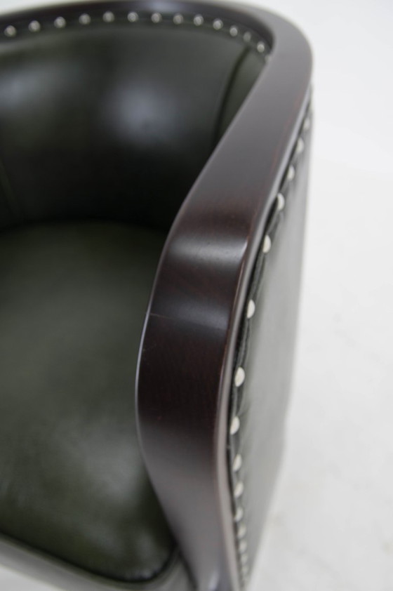 Image 1 of Poltrona tubolare Bauhaus in pelle verde, anni '20, restaurata