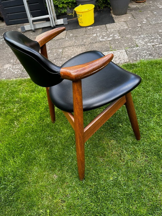 Image 1 of Sedia Tijsseling Cowhorn, Hulmefa, design olandese di metà secolo