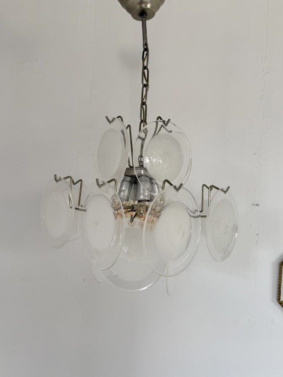 Image 1 of Vintage Murano glass pendant lamp, Gino Vistosi, Italy ‘70