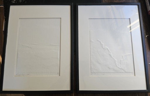 Zeldzaam Tweeluik ‘Landschap’ (1982) Harry van Kuyk 