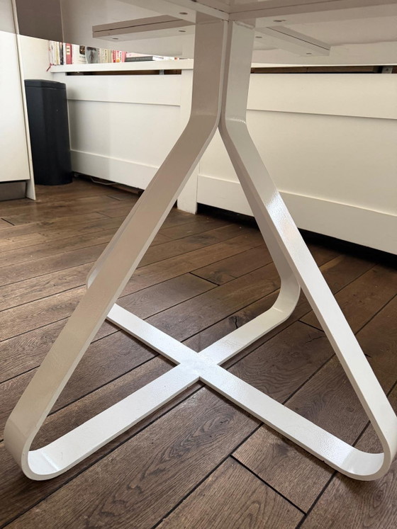 Tavolo da Pranzo Rotondo Bianco Design Acciaio / Legno – Patricia Arquiola, Tavoli da pranzo, Metal, Mdf (photo 2 of 11)
