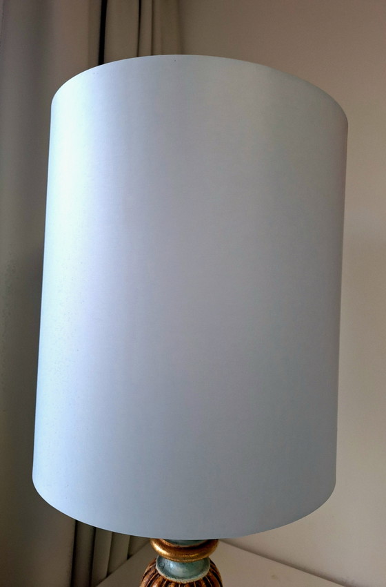 Image 1 of Barokke Lampenvoet Met Vintage Patina En Moderne Kap